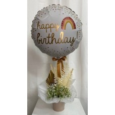 Happy Birthday Rainbow Tin Balloon Gift